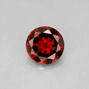 Granate piropo rojo natural de 2,93 ct, corte redondo, VVS-VS