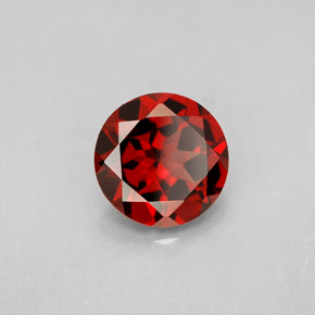 Granate piropo rojo natural de 2,93 ct, corte redondo, VVS-VS