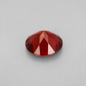 Granate piropo rojo natural de 2,93 ct, corte redondo, VVS-VS
