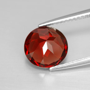 Granate piropo rojo natural de 3,01 ct, corte redondo, VVS-VS