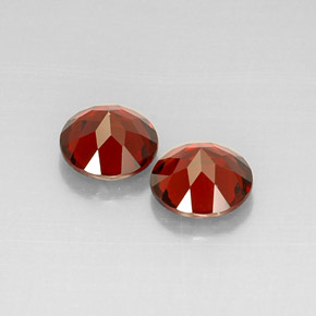 Gemas de granate piropo rojo natural de  ct, corte redondo, VVS-VS