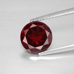 Granate piropo rojo natural de 3,01 ct, corte redondo, VVS-VS