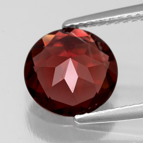 Granate piropo rojo natural de 2,52 ct, corte redondo, VS