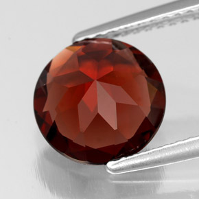 Granate piropo rojo natural de 2,77 ct, corte redondo, VS
