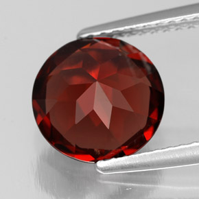 Granate piropo rojo natural de 3,08 ct, corte redondo, VVS-VS