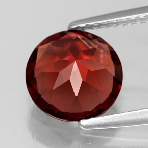 Granate piropo rojo natural de 2,92 ct, corte redondo, VS