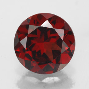 Granate piropo rojo natural de 3,23 ct, corte redondo, VS
