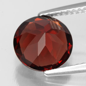 Granate piropo rojo natural de 3,23 ct, corte redondo, VS