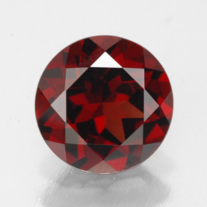 Granate piropo rojo natural de 3,01 ct, corte redondo, VVS-VS