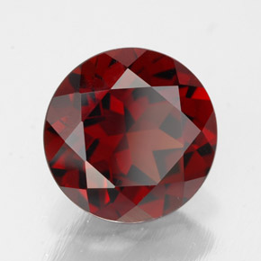 Granate piropo rojo natural de 3,01 ct, corte redondo, VVS-VS