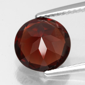 Granate piropo rojo natural de 3,01 ct, corte redondo, VVS-VS