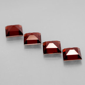 Gemas de granate piropo rojo natural de  ct, cuadrado, VS