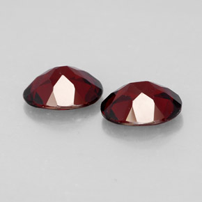 Gemas de granate piropo rojo natural de  ct, corte óvalo, VVS