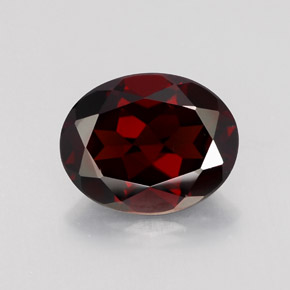 Granate piropo rojo natural de 2,98 ct, corte óvalo, VVS-VS