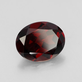 Granate piropo rojo natural de 2,98 ct, corte óvalo, VVS-VS