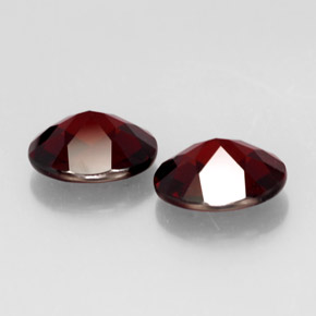 Gemas de granate piropo rojo natural de  ct, corte óvalo, VVS
