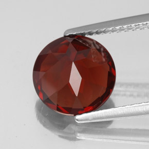 Granate piropo rojo natural de 3,49 ct, corte redondo, VVS-VS