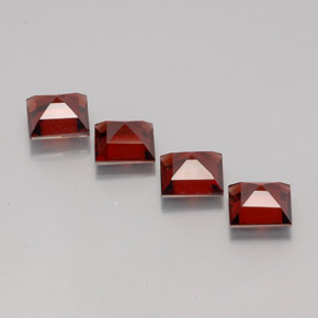 Gemas de granate piropo rojo natural de  ct, cuadrado, VS