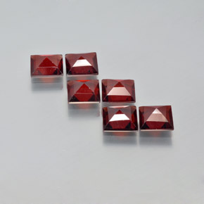 Gemas de granate piropo rojo natural de  ct, cuadrado, VS