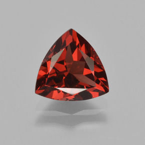 Granate piropo rojo natural de 1,92 ct, trillón, VS