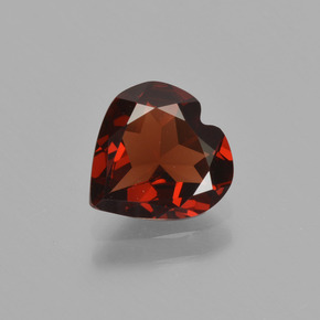 Granate Piropo Roja natural de 1.50 ct, Forma de corazón, VVS-VS