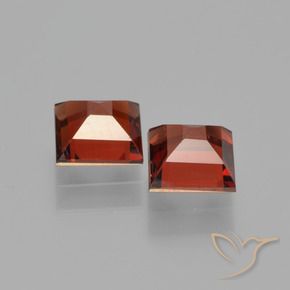 Gemas de Granate piropo Rojo oscuro natural de 1.58 ct, Cuadrado, VS