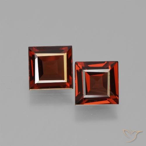 1.45ctw Natural Rojo oscuro Granate piropo, Cuadrado, VVS-VS