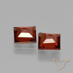 Gemas de Granate piropo Rojo oscuro natural de 1.45 ct, Cuadrado, VVS-VS