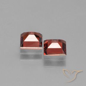 Gemas de Granate piropo Rojo oscuro natural de 1.46 ct, Cuadrado, VVS-VS