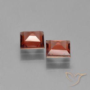 Gemas de Granate piropo Rojo oscuro natural de 1.35 ct, Cuadrado, VS