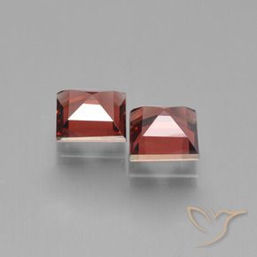 Gemas de Granate piropo Rojo oscuro natural de 1.51 ct, Cuadrado, VS