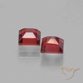 Gemas de Granate piropo Rojo oscuro natural de 1.58 ct, Cuadrado, VS