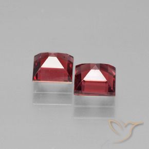 Gemas de Granate piropo Rojo vino intenso natural de 1.78 ct, Cuadrado, VS