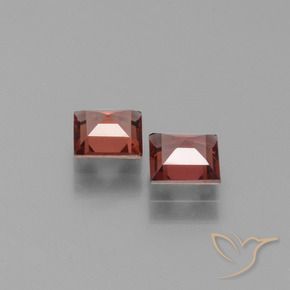 Gemas de Granate piropo Rojo ladrillo natural de 1.33 ct, Cuadrado, VS