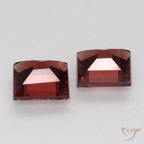 Gemas de Granate piropo Rojo oscuro natural de 1.39 ct, Cuadrado, VS
