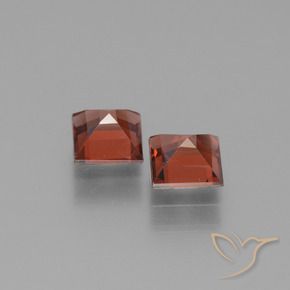 Gemas de Granate piropo Rojo medio natural de 1.64 ct, Cuadrado, VS