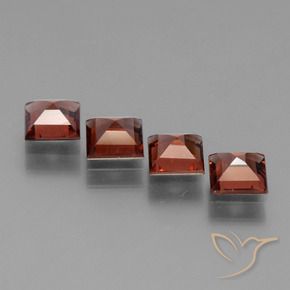 Gemas de Granate piropo Rojo escarlata natural de 2.71 ct, Cuadrado, VS