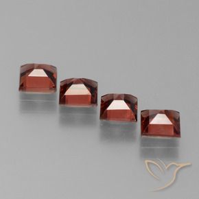 Gemas de Granate piropo Rojo oscuro natural de 2.98 ct, Cuadrado, VS