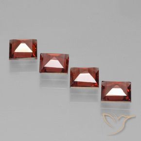 Gemas de Granate piropo Rojo medio natural de 2.53 ct, Cuadrado, VS