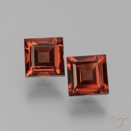 1.58ctw Natural Rojo medio Granate piropo, Cuadrado, VVS-VS