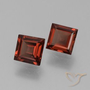 Gemas de Granate piropo Rojo escarlata natural de 1.40 ct, Cuadrado, VS