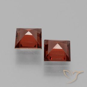 Gemas de Granate piropo Rojo escarlata natural de 1.40 ct, Cuadrado, VS
