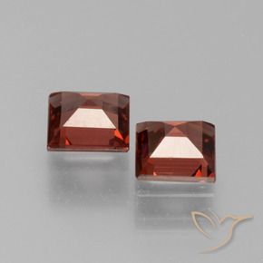 Gemas de Granate piropo Rojo ladrillo natural de 1.47 ct, Cuadrado, VS