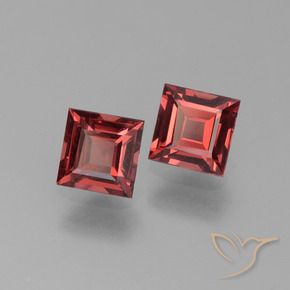 Gemas de Granate piropo Rojo oscuro natural de 1.43 ct, Cuadrado, VS