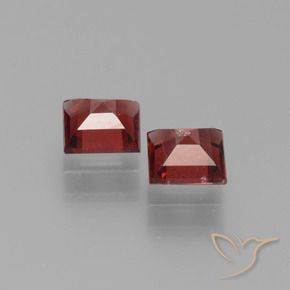 Gemas de Granate piropo Rojo oscuro natural de 1.43 ct, Cuadrado, VS