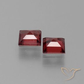 Gemas de Granate piropo Rojo oscuro natural de 1.43 ct, Cuadrado, VS