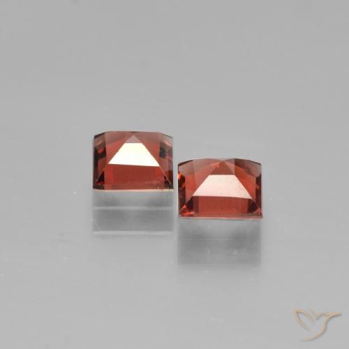 Gemas de Granate piropo Rojo oscuro natural de 1.40 ct, Cuadrado, VS