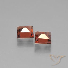 Gemas de Granate piropo Rojo grosella natural de 1.52 ct, Cuadrado, VS