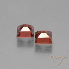 Gemas de Granate piropo Rojo medio natural de 1.78 ct, Cuadrado, VS