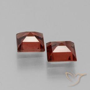Gemas de Granate piropo Rojo oscuro natural de 1.51 ct, Cuadrado, VS